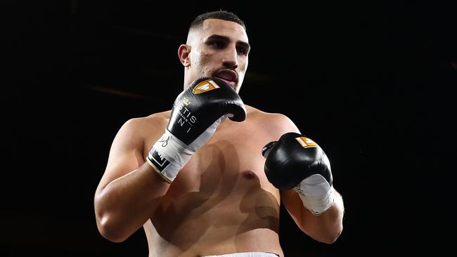 Justis Huni’s camp has requested an earlier fight date to avoid a potential clash with the Olympics. Picture: Chris Hyde/Getty Images