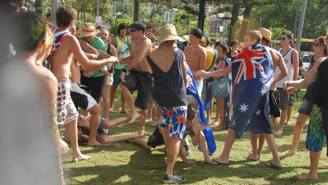 Teenager riot during Australia Day celebrations at Burleigh Heads