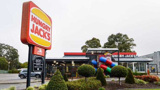 A Hungry Jack’s at Morphett Vale was robbed overnight. Picture: Brenton Edwards