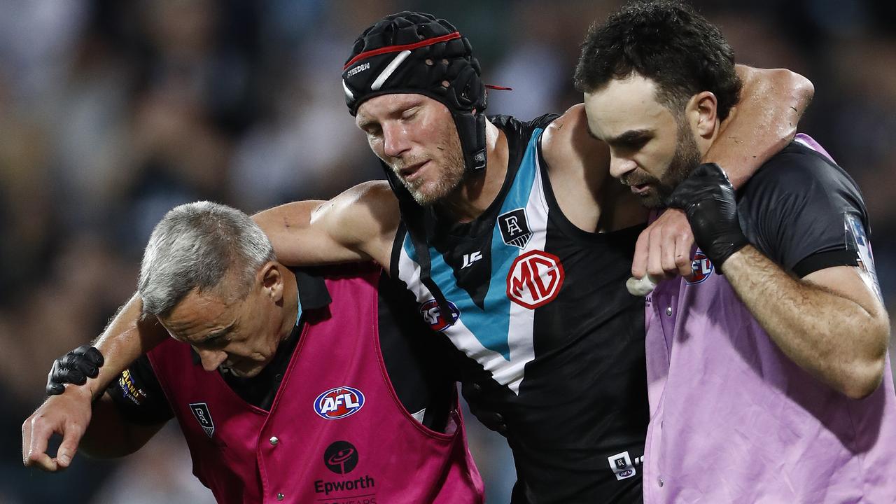 The AFL has introduced tougher concussion protocols this season. Picture: Ryan Pierse/Getty Images