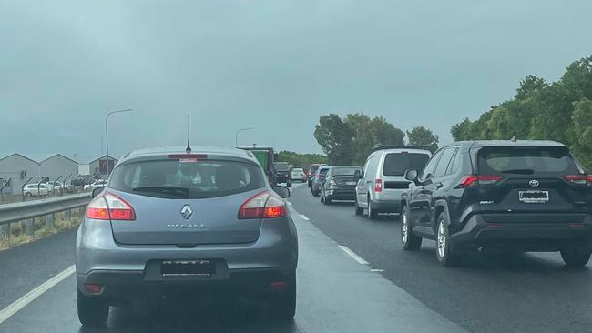 Heavy traffic from the Northern Beaches has resulted in commuters spending triple the time on the roads. Picture: Sian Jeffries