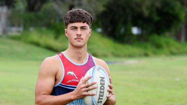 BRISBANE, AUSTRALIA - MAY 30, 2024: Langer Trophy player Khan Turnbull at the Redcliffe State High School. Picture: Tertius Pickard