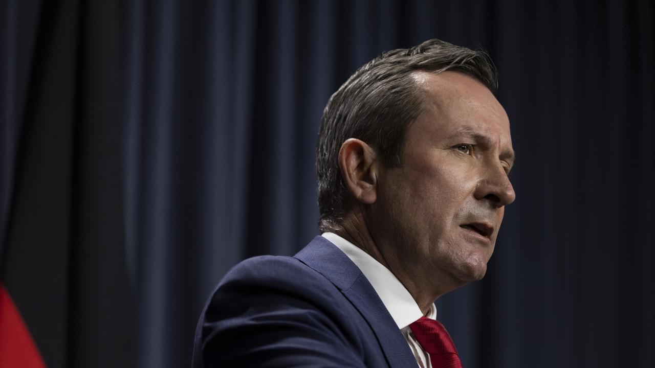 Premier Mark McGowan on Saturday blocked travellers from Tasmania and the ACT from entering the state unless agree to a range of isolation conditions. Photo by Matt Jelonek/Getty Images