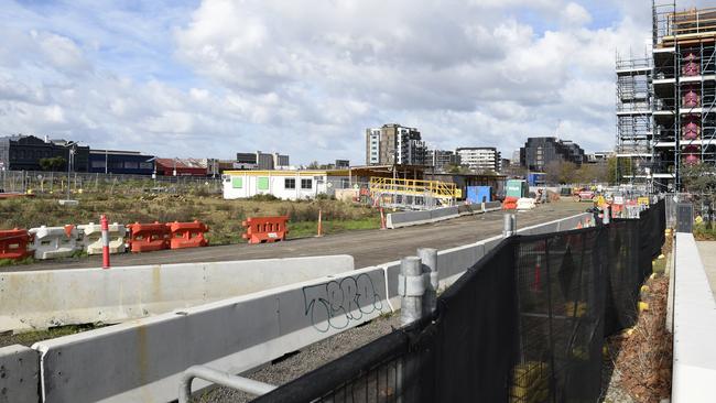 The site on the corner of Smith St and Alexandra Parade was deserted on Friday. Picture: Andrew Henshaw