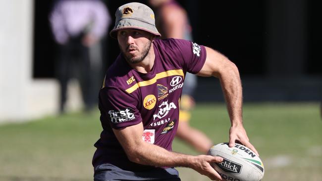 Ben Hunt at Broncos training. Picture: Peter Wallis