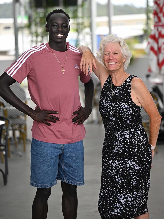 Gout and his coach Diane Sheppard have big plans. Picture: Lyndon Mechielsen/Courier Mail