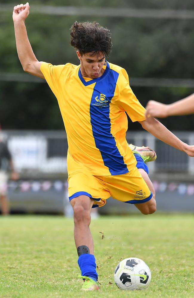 GPS first XI soccer, Brisbane SHS v Toowoomba Grammar. Saturday April 29, 2023. Picture, John Gass