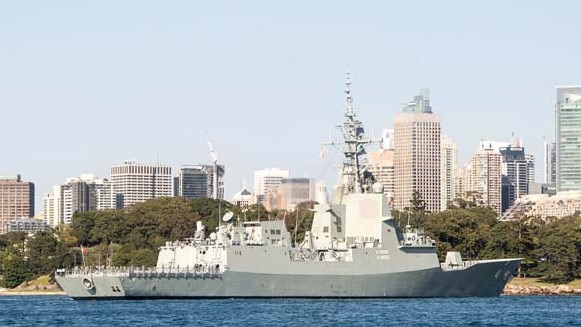 HMAS Brisbane in Sydney Harbour. The guided missile destroyer was a breeding ground for sexual misbehaviour and slut shaming, former sailors say.