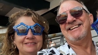 Sunshine Coast parents Kylie and Robert Kennedy at the Elton John concert in Brisbane last Saturday.