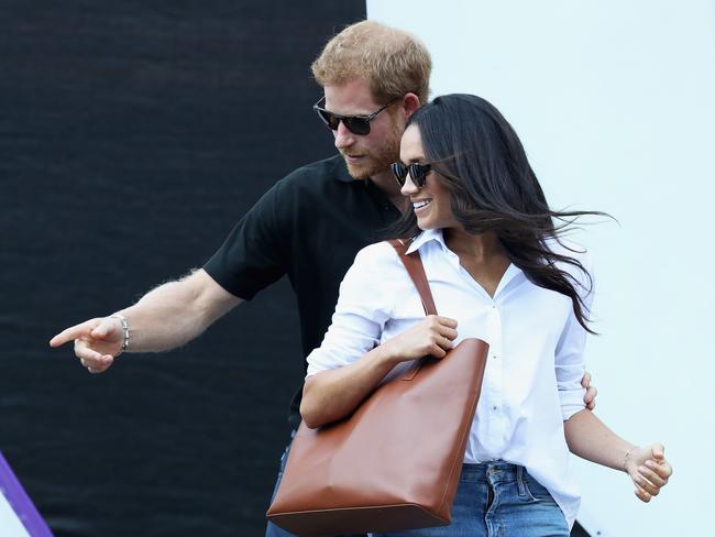 Prince Harry and Meghan Markle attend a Wheelchair Tennis match during the Invictus Games 2017 at Nathan Philips Square on September 25, 2017 in Toronto, Canada. Picture: Getty Images