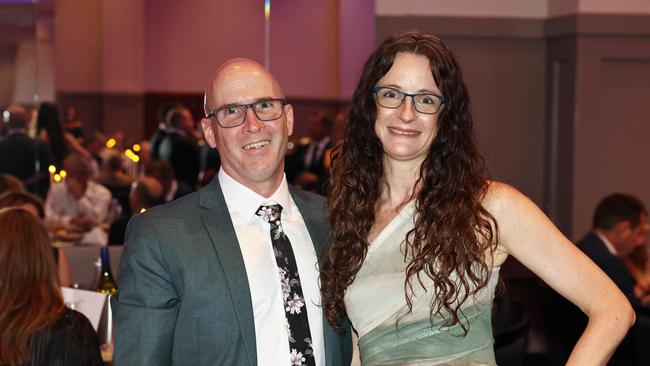 Peter Mackenzie and Leanne Gardener attend the Cairns RSL sub branch annual Thank You For Your Service gala dinner, held at the Pullman International hotel. Picture: Brendan Radke