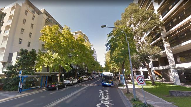 Google Map image of the towering trees in Coward St at Mascot prior to their removal.