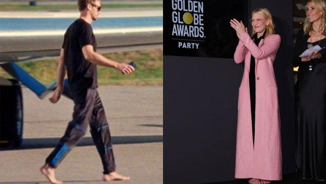 Can all of the celebrities please put their shoes back on?