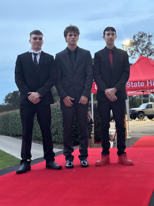 The students of Urangan State High School arriving at their formal.