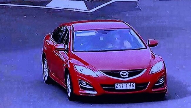 Police are requesting assistance for any information relating to the pictured Red Mazda 6 sedan, allegedly stolen from Coomera.