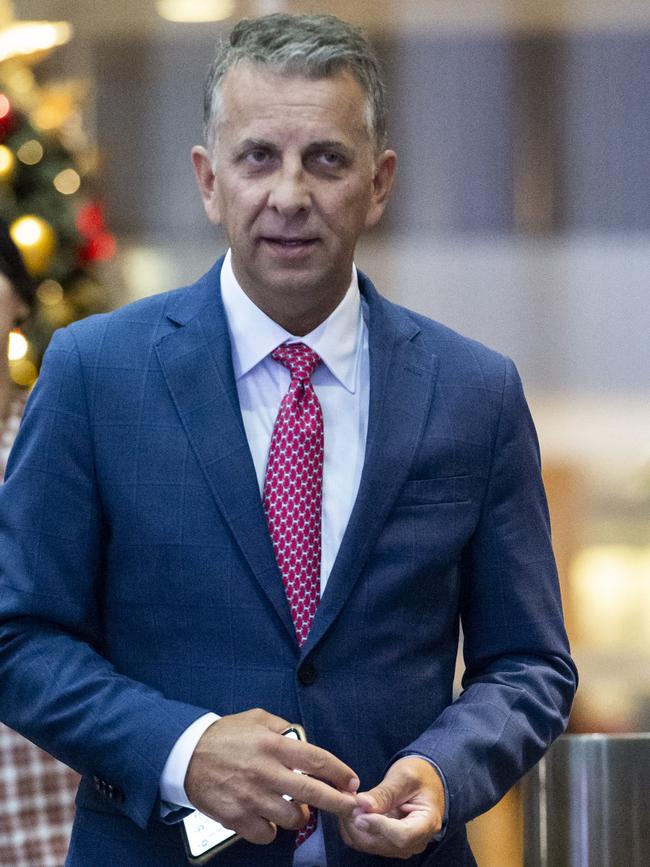 Preselection candidate pictured Andrew Constance arriving at the Fullerton Hotel. He failed in his bid to return to politics. Picture: Monique Harmer