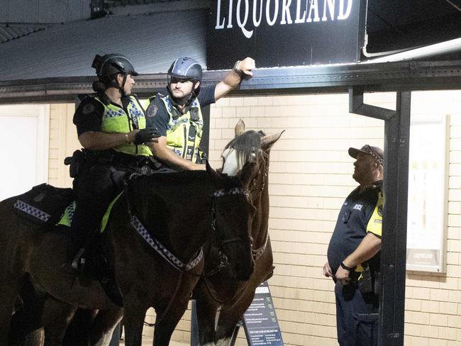 19/01/2023: Police operation in Alice Springs after NT Police Minister and NT Police Commissioner arrived to meet with locals following major escalation in crime spree. Picture: Liam Mendes / The Australian