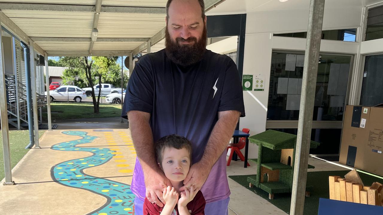 Blaze Bushwell, with Daniel Bushwell. Taabinga State School on January 28, 2025.