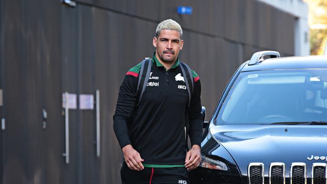 Rabbitos player Cody Walker leaving Redfern oval.