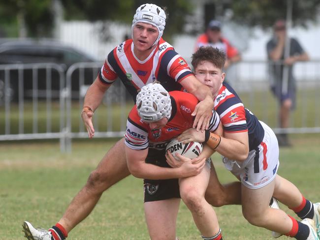 Kirwan State High School hosts St Patrick's College, Mackay, in round 1 of the 2025 Aaron Payne Cup. Picture: Evan Morgan