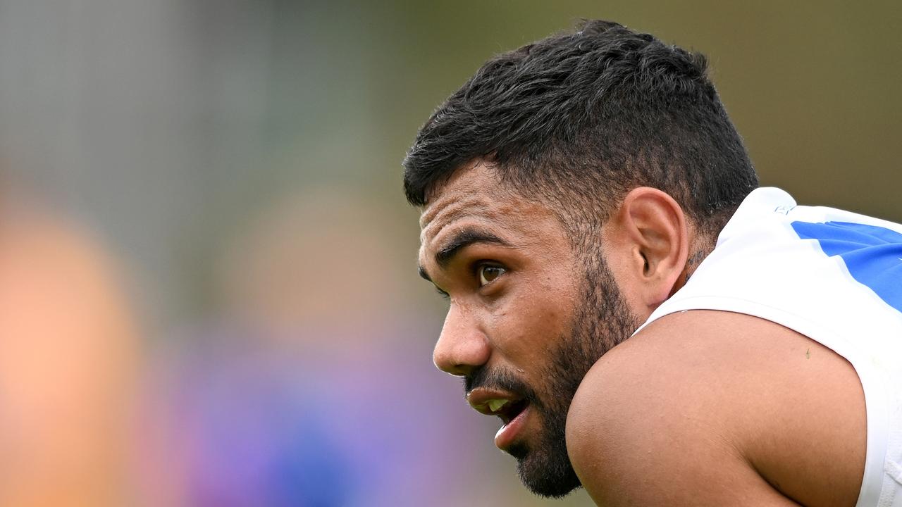 Tarryn Thomas of the Kangaroos. Picture: Morgan Hancock/Getty Images