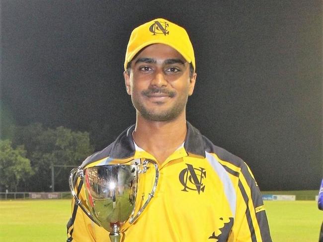 Nightcliff Cricket Club 2022 T20 premiership winning captain Raveesh Srivastava, 21 July 2022. Picture contributed.