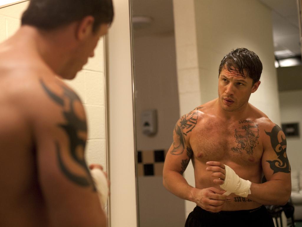 Actor Tom Hardy in a scene from the 2011 film Warrior. Picture: Supplied