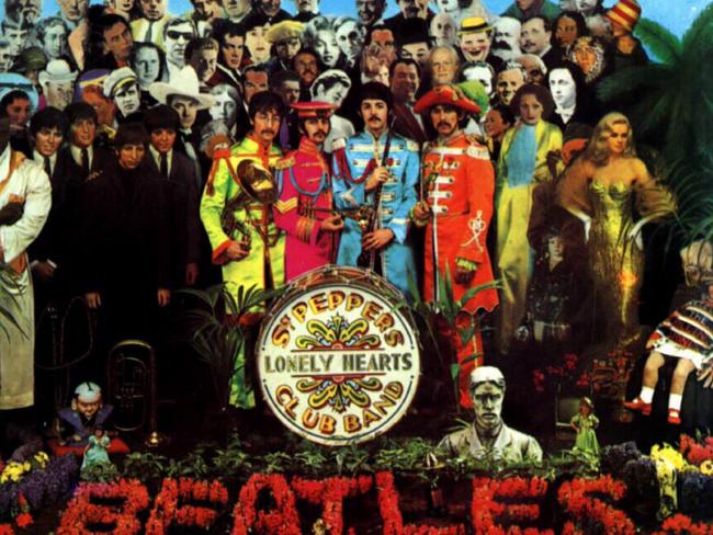 Cover of Beatles record album "Sgt Pepper's Lonely Hearts Club Band". peppers band/beatles