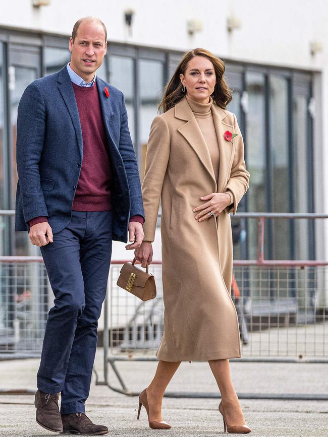 William (pictured here with Kate) and his father were outraged by Trump’s tweet. Picture: Charlotte Graham/Pool/AFP