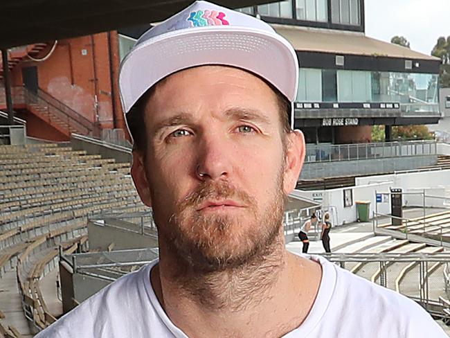 Dane Swan joins the fight to save Melbourne's live music venues, which are on the verge of collapse post-COVID. Dane Swan with Luke Udorovic and Matt OÃGorman. Picture: Alex Coppel.