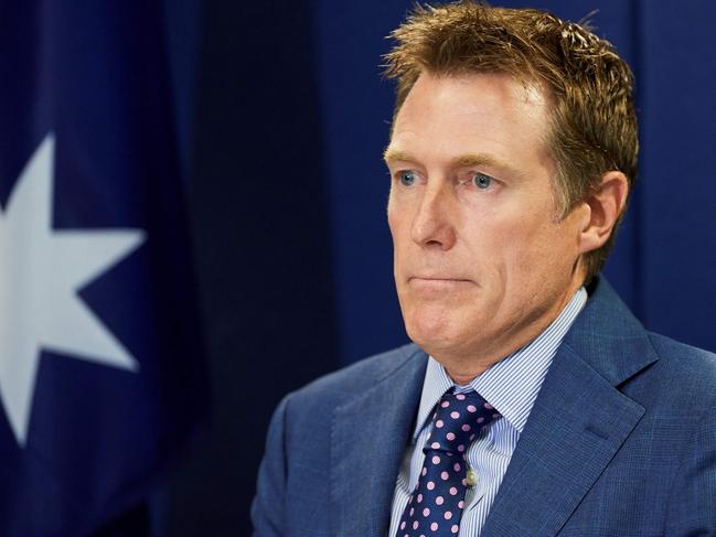 Australia's attorney general Christian Porter speaks during a press conference in Perth on March 3, 2021, after he outed himself as the unnamed cabinet minister accused of raping a 16-year-old girl. (Photo by Stefan Gosatti / AFP)