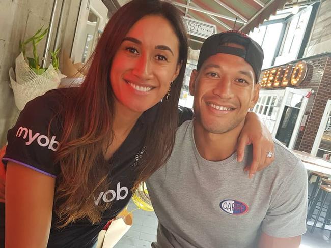 Israel Folau and wife Maria TutaiaPicture: Instagram @izzyfolau