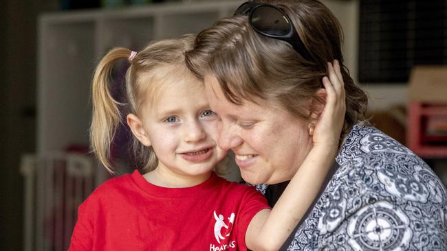 Kimberley Jaskolski with her daughter Adelina. Picture: David Geraghty