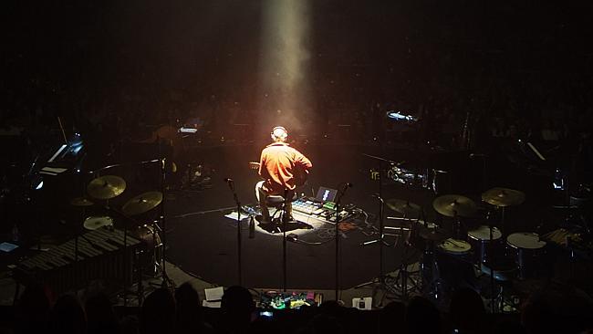 Bon Iver main man Justin Vernon performs solo at the Opera House as part of Vivid Live. Picture: Daniel Boud