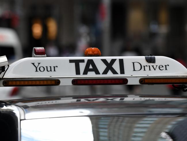 SYDNEY, AUSTRALIA - NCA NewsWire Photos SEPTEMBER, 20, 2020: Taxi signage is seen in the CBD of Sydney. A Sydney taxi driver has tested positive for COVID-19 after working eight days while infectious and visiting several venues in Sydney and on the South Coast. Picture: NCA NewsWire/Bianca De Marchi