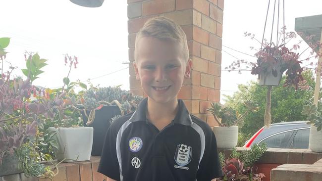 The 10-year-old also plays 11-a-side football for New Lambton in the JDL. Photo: supplied.