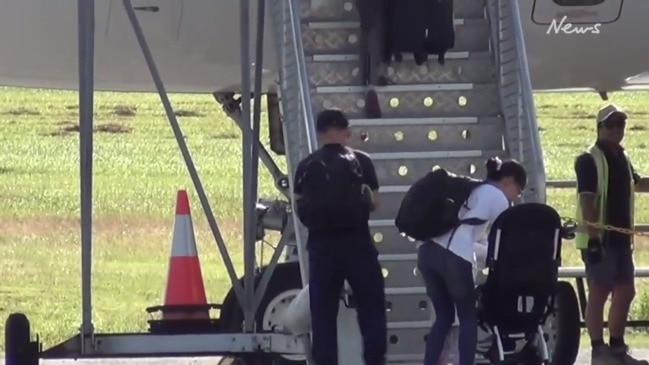 Evacuees leaving Christmas Island