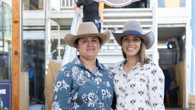 Mount Isa Rodeo 2024 - Ariana Halley and Jayde Asher at the Mount Isa Rodeo. Picture by Luke Marsden. - Photo Supplied