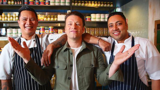 Jamie Oliver at Jamie's Italian Parramatta, in January 2018.