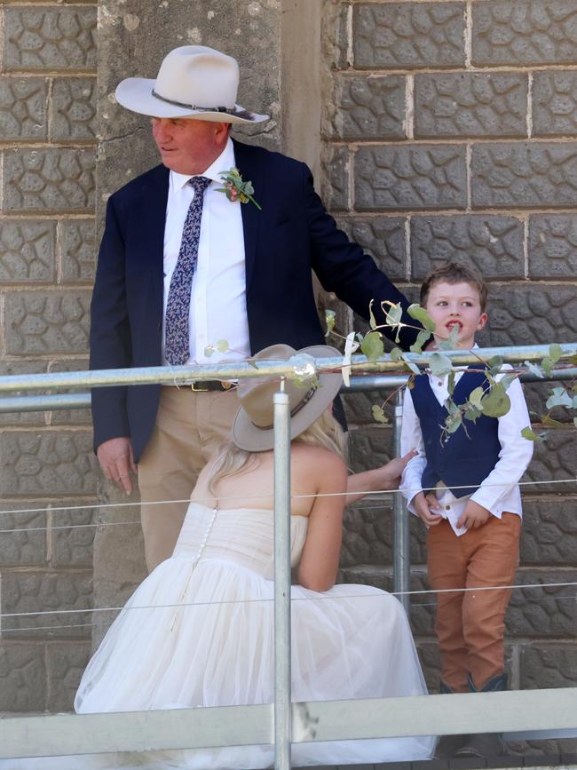 The couple’s two sons were in attendance at the wedding. Picture: NCA NewsWire / Ben McDonald