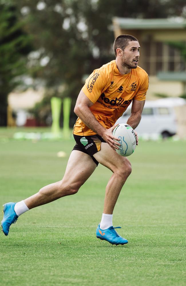 Nick Meaney of Melbourne Storm at pre-season camp at Geelong Grammar