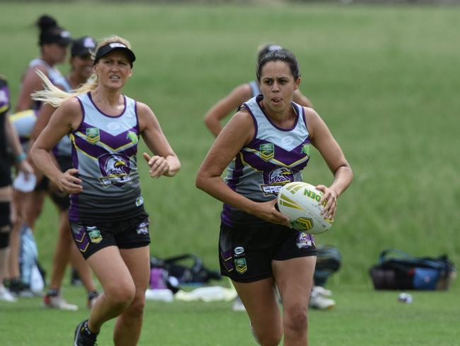 Northern Eagles players in action at the National Touch League.