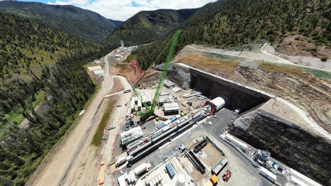 Snowy Hydro 2.0 project under construction.