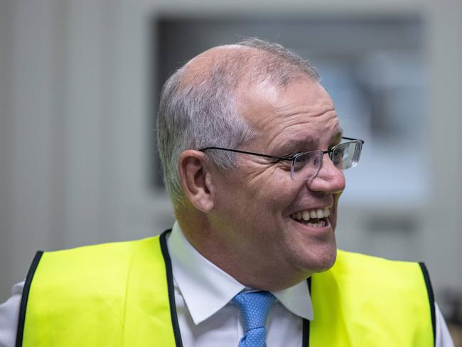 Prime Minister Scott Morrison has continued to insist his opponent is “not up to it “ and now was not the time to risk the economy with a “loose unit.” Picture: Jason Edwards