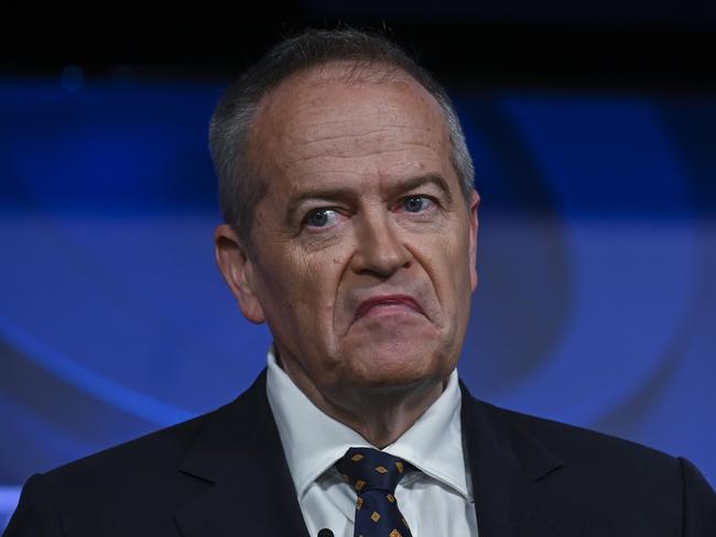 CANBERRA, AUSTRALIA - APRIL 18: Bill Shorten, Minister for the National Disability Insurance Scheme & Minister for Government Services addresses the National Press Club of Australia in Canberra. Picture: NCA NewsWire / Martin Ollman