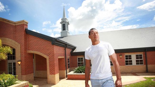 Israel Folau condemned Christmas in a controversial sermon.. 