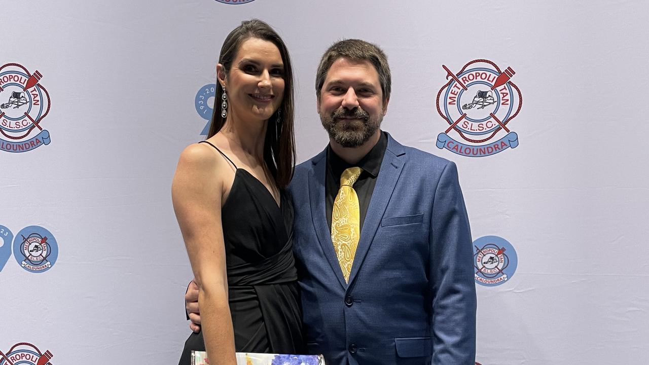 Madeline and David Lewis at the Metropolitan Caloundra Surf Life Saving Club's 90th Anniversary Gala Ball.