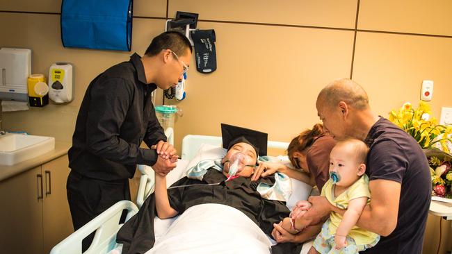 Her family supported her through her studies and cried as she finally got her degree. Picture: NCA NewsWire/ Glenn Campbell