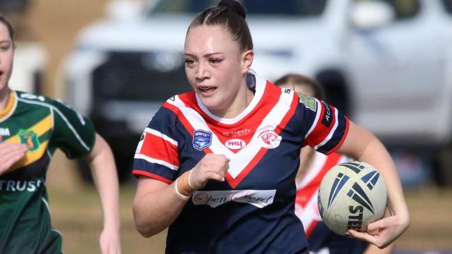 Camden centre Maleah Mayol crossed for an important try against Collies. Picture: Warren Gannon Photography.