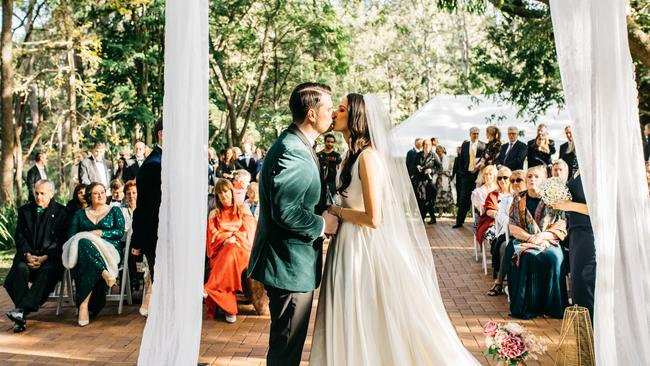 Wedding of Louise Emanuel and Bradley Anderson. Picture: Amanda Hamilton (Peppermint Photography)